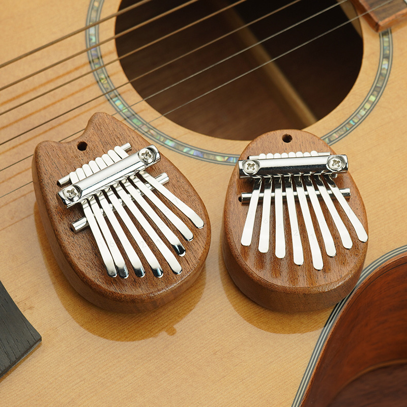 Musical Instrument Balalaika - 8-Tasten Massivholz Mini Kalimba Holz-Daumenklavier mit