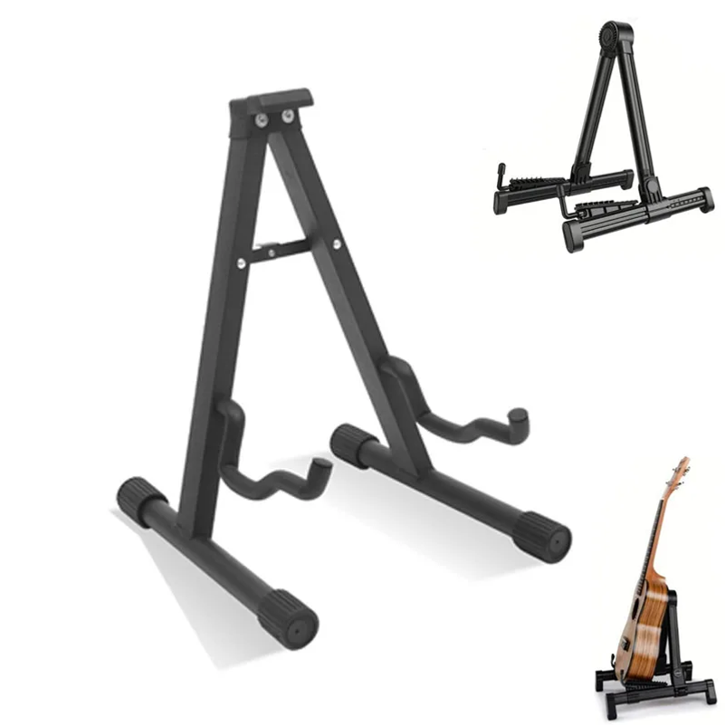 Musical Instrument Banjo - Faltbarer Gitarrenständer für Akustikgitarren Elektrischer ABS/Silikon-Halter