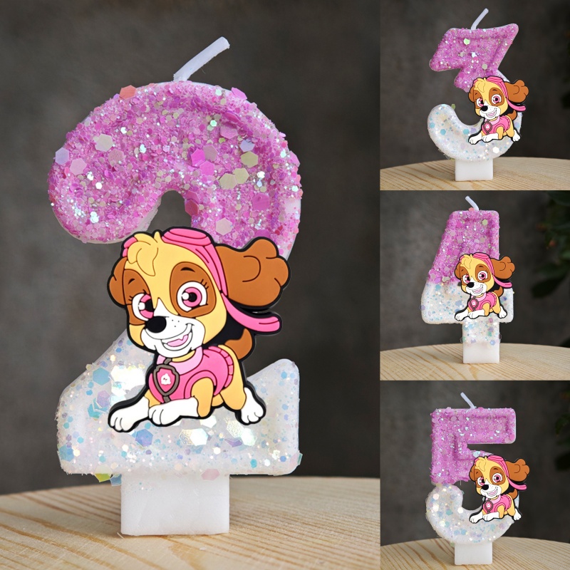 Musical Instrument Gong - Neue Anime Paw Patrol Kerze 0-9