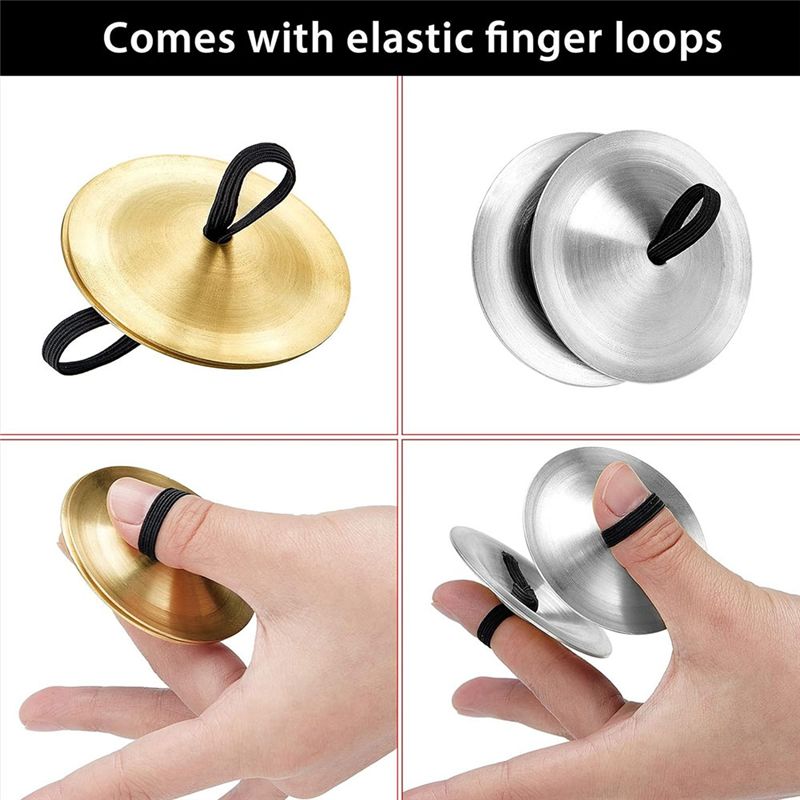 Musical Instrument Zills - AEF6-Finger-Cymbals für Bauchtanz, Finger-Zills, Finger-Musikinstrument für