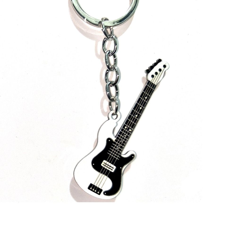 Musical Instrument All - Schlüsselanhänger Hip-Hop Gitarren-Schlüsselanhänger Bunter Metall-Gitarren-Schlüsselring Kreativer