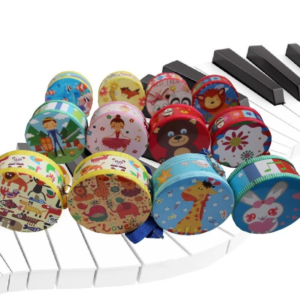 Musical Instrument Percussion - Holztrommel für Kinder, doppelseitige Trommel, Trommelstöcke,