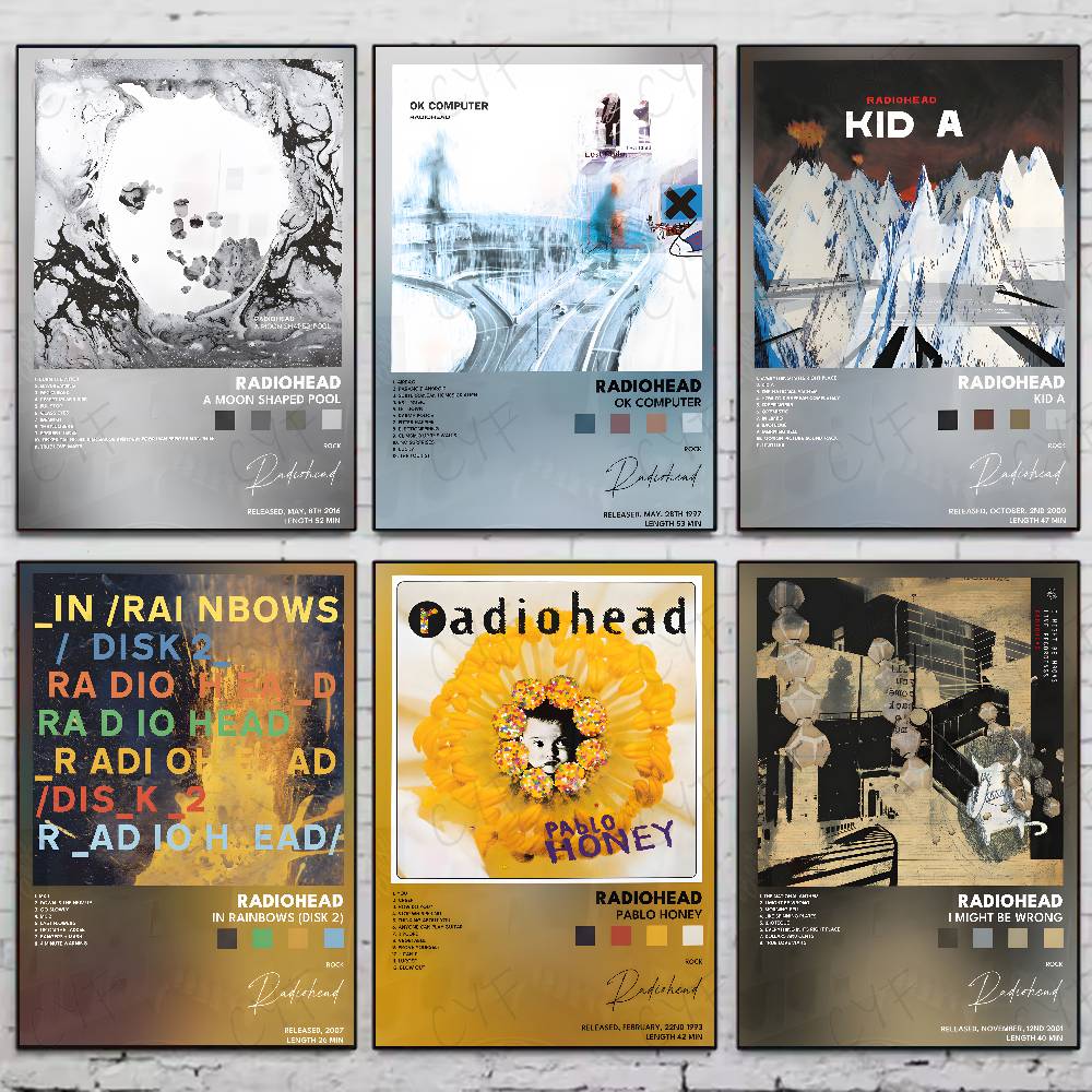 Musical Instrument Poster - Beliebte Musik Rock Band R-Radiohead Hochwertige