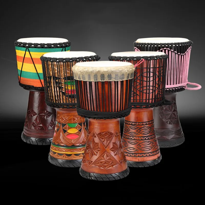 Musical Instrument All - 12-Zoll-Djembe-Afrikanische Trommel aus Mahagoni, professionelles Ziegenleder,