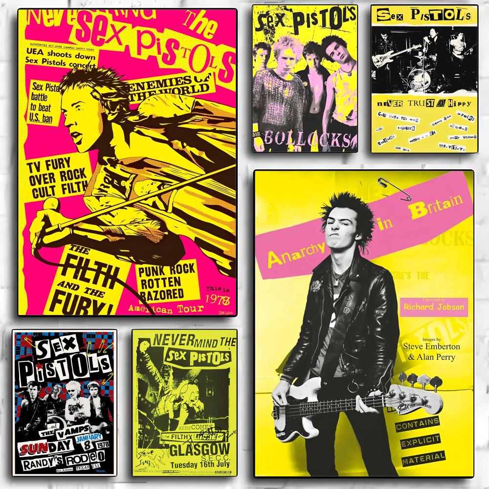 Musical Instrument Poster - Rock Band S-Sex Pistols Poster, dekorative