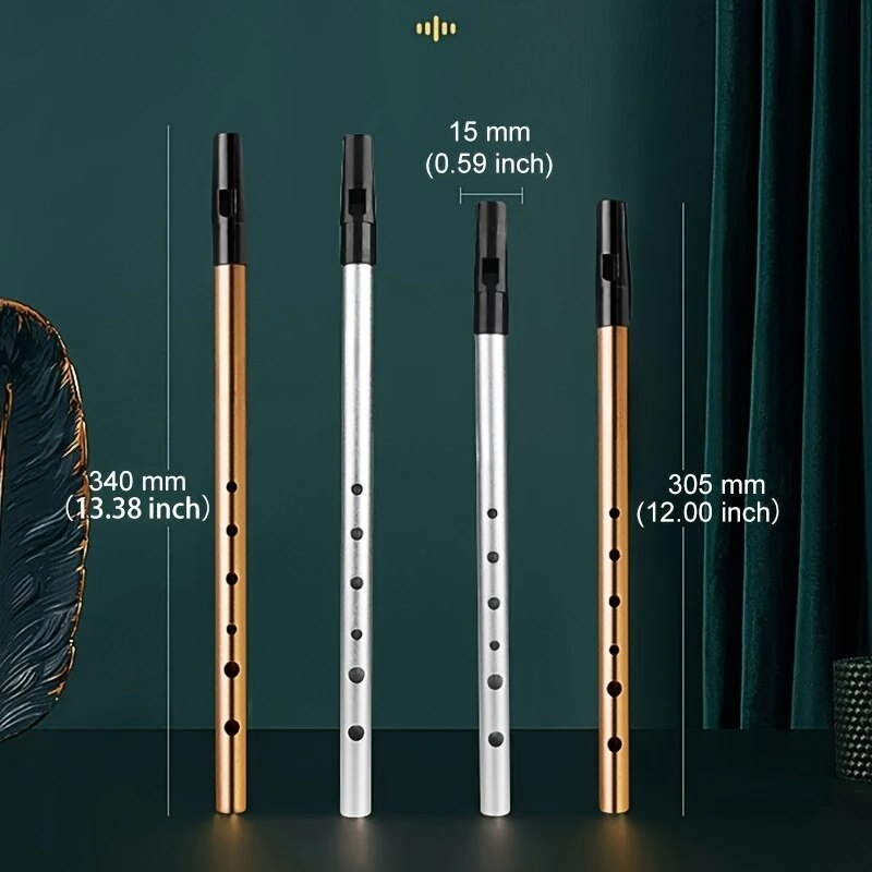 Tin Whistle Flute - Miwayer Authentische irische Pfeife, Flöte, C/D-Taste,