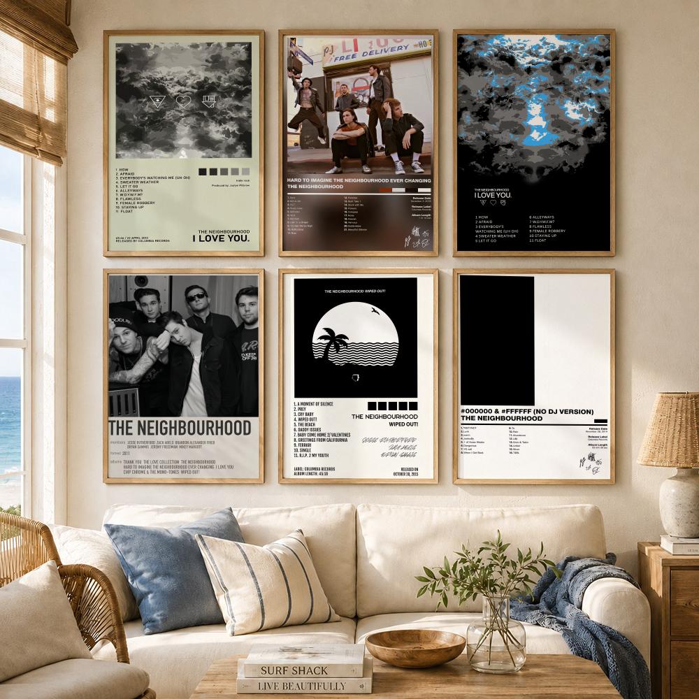 Indie-Rock-Band-T-The-Neighbou – Musical Instrument Poster Bewertung und Preis