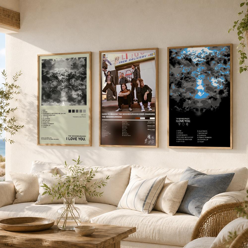 Indie-Rock-Band-T-The-Neighbou – Musical Instrument Poster Bewertung und Preis