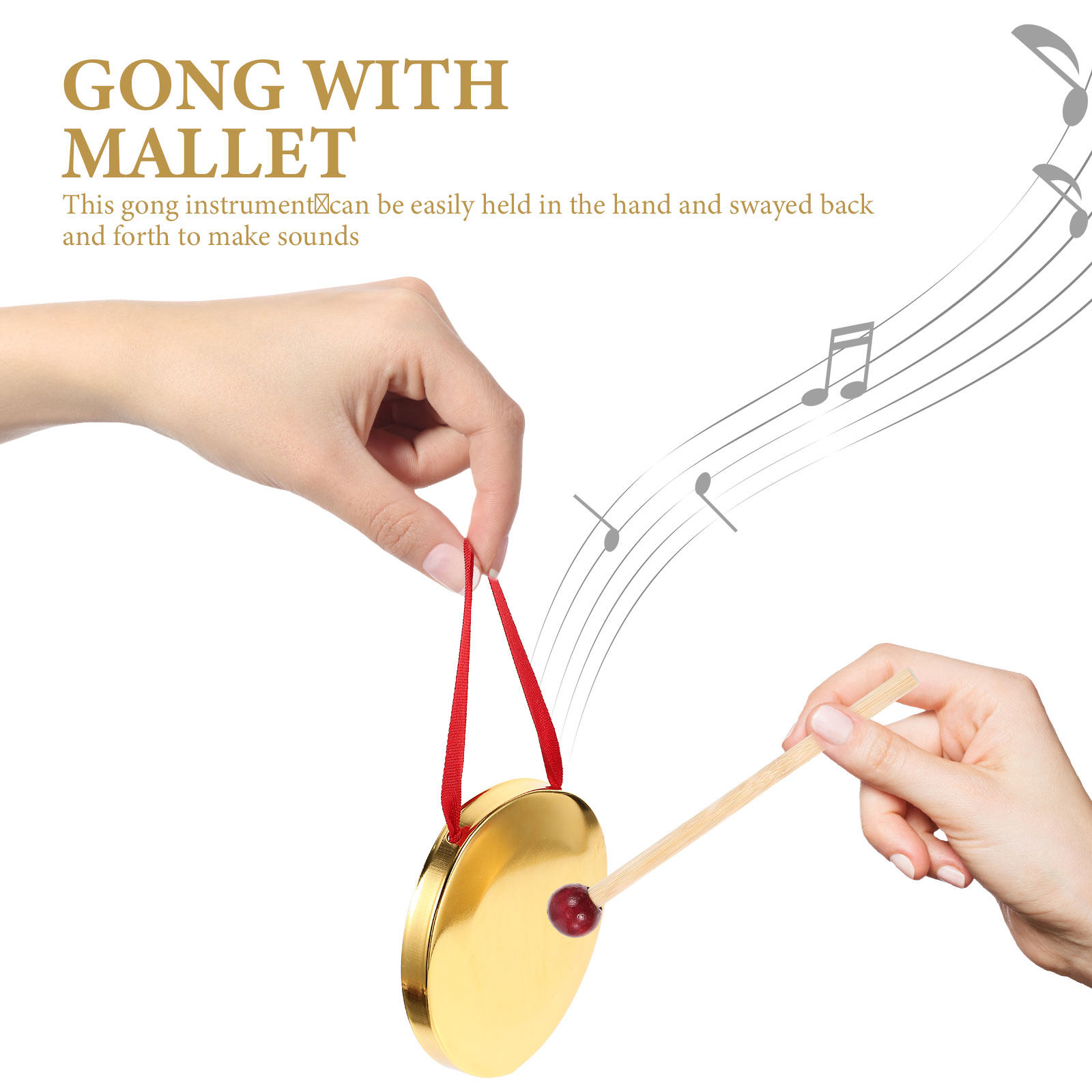 1 Set Handgong Kleines Metall- – Musical Instrument Gong Bewertung und Preis