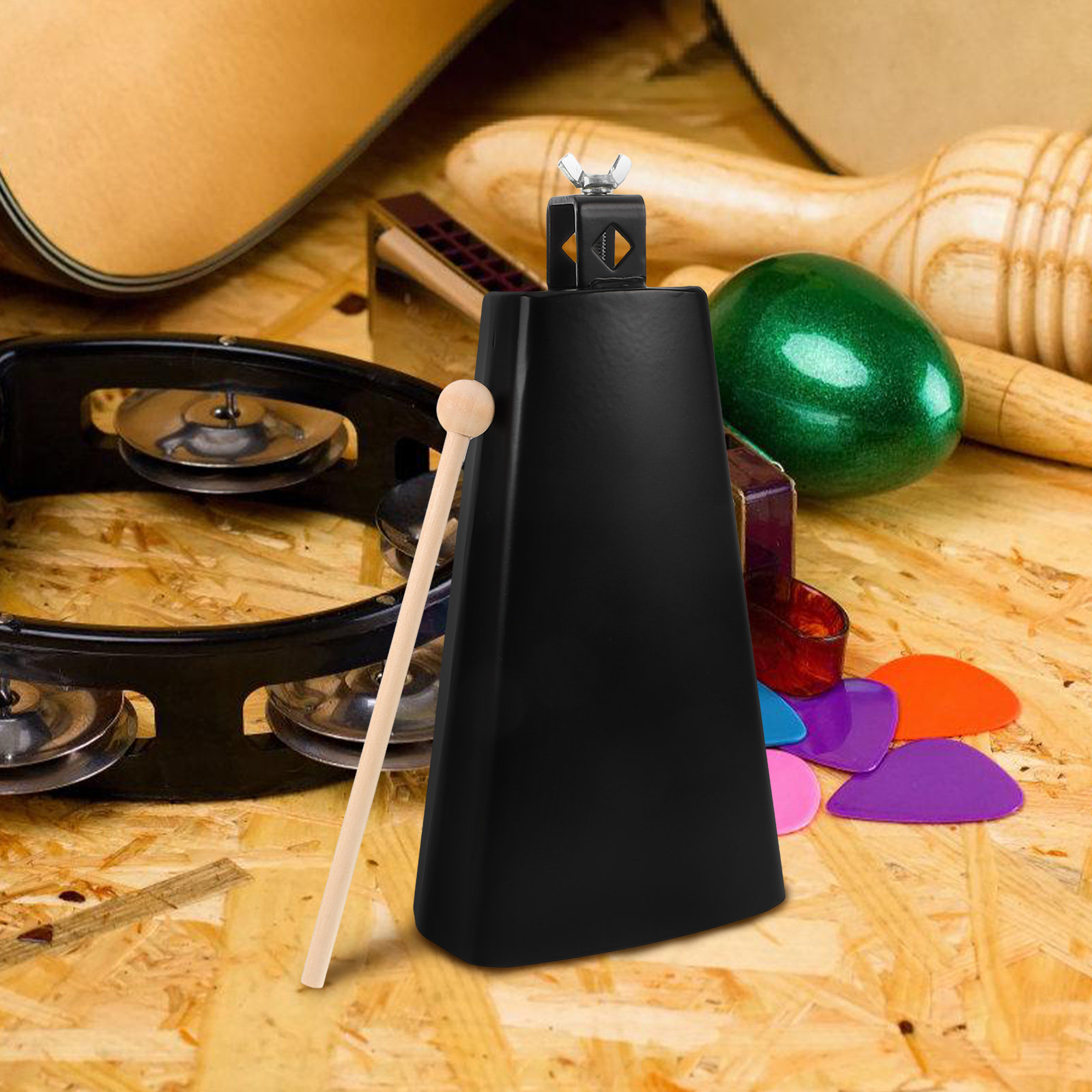 1 Set Metall-Kuhglocke mit Sti – Musical Instrument Gong Bewertung und Preis