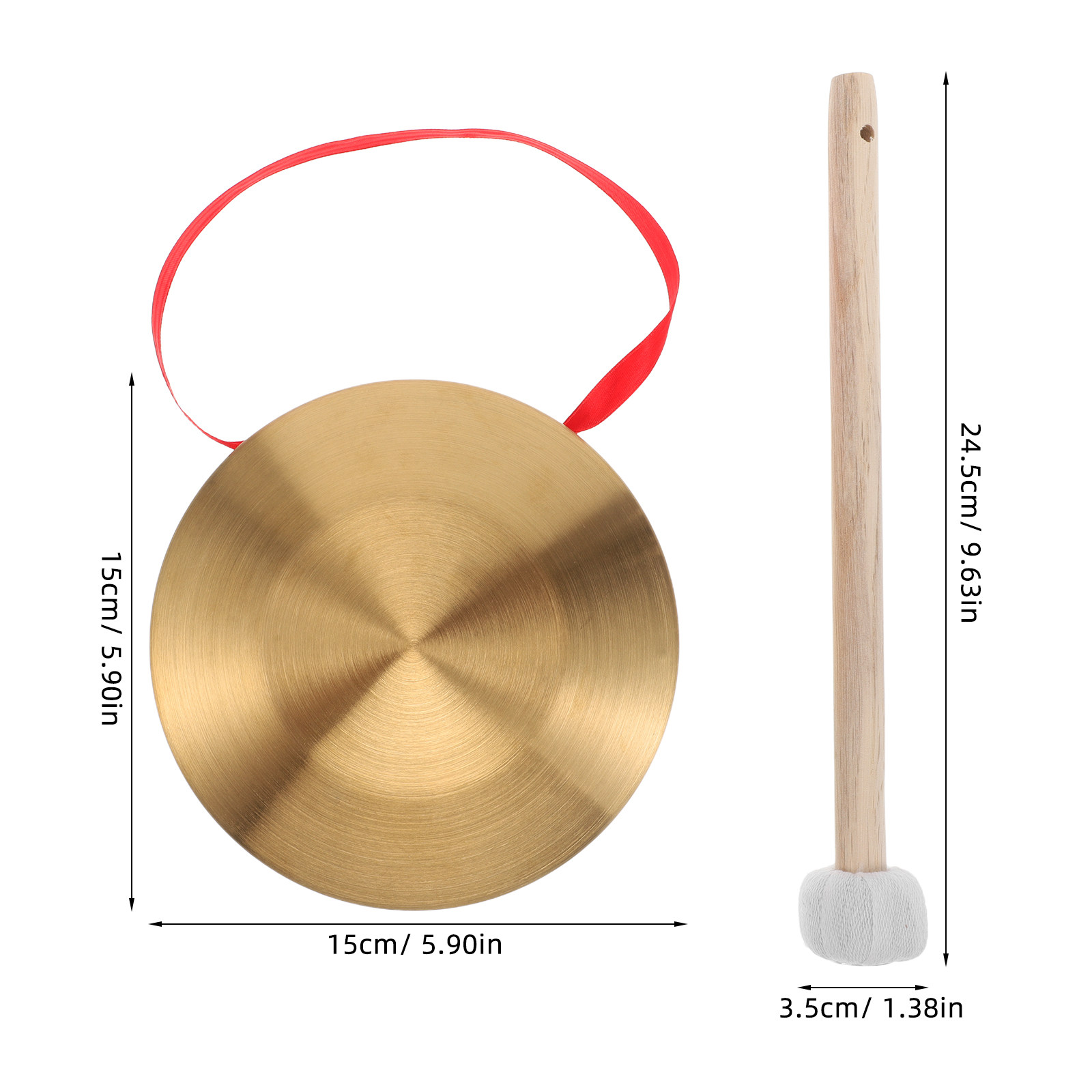 1 Set Mini-Handgong aus Kupfer – Musical Instrument Gong Bewertung und Preis