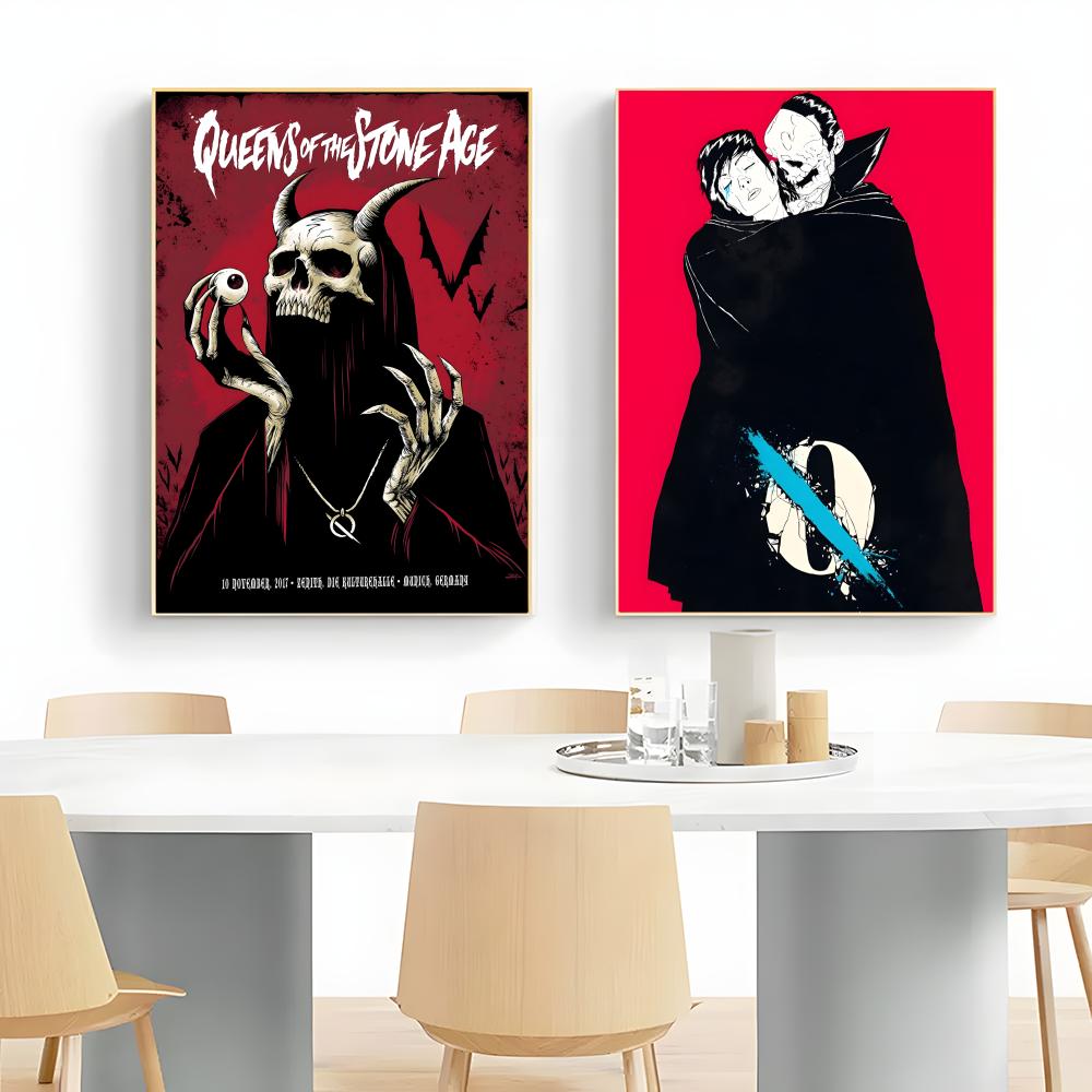 Stoner-Rockband Q-Queens Of Th – Musical Instrument Poster Bewertung und Preis