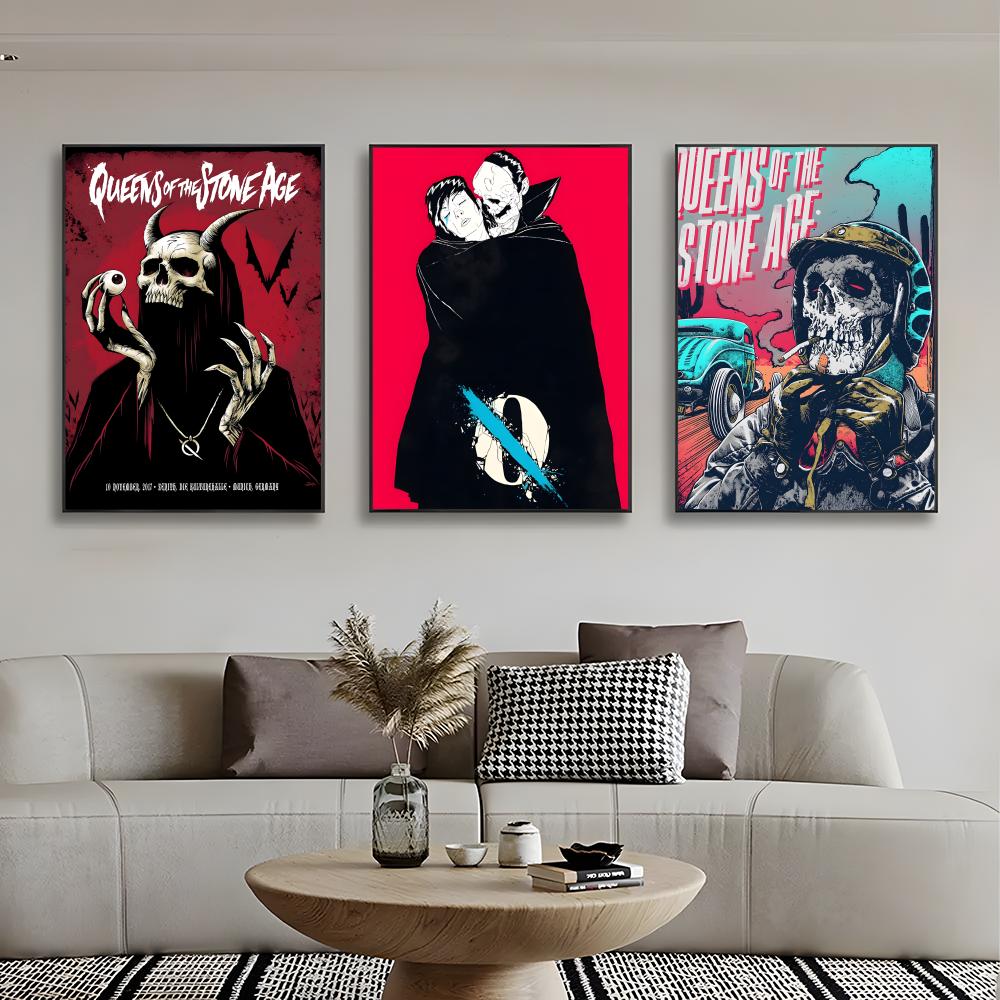 Stoner-Rockband Q-Queens Of Th – Musical Instrument Poster Bewertung und Preis