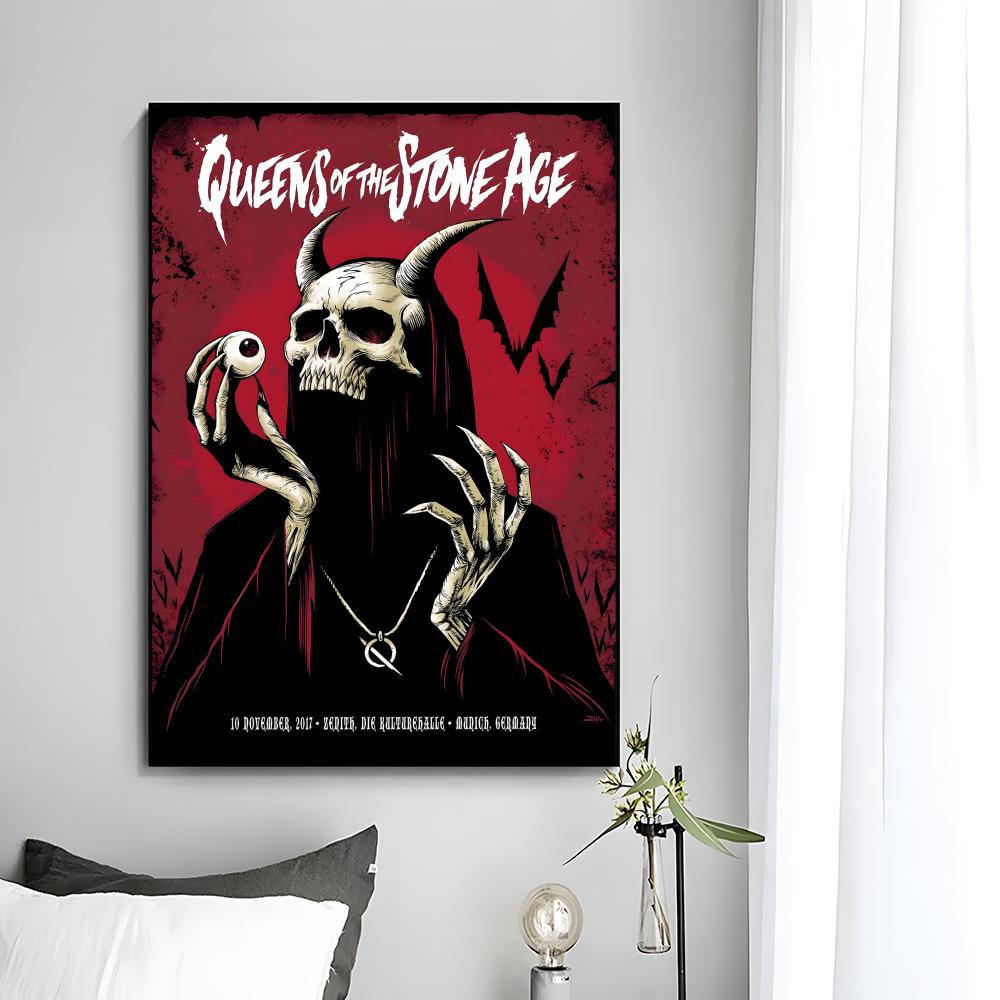 Stoner-Rockband Q-Queens Of Th – Musical Instrument Poster Bewertung und Preis