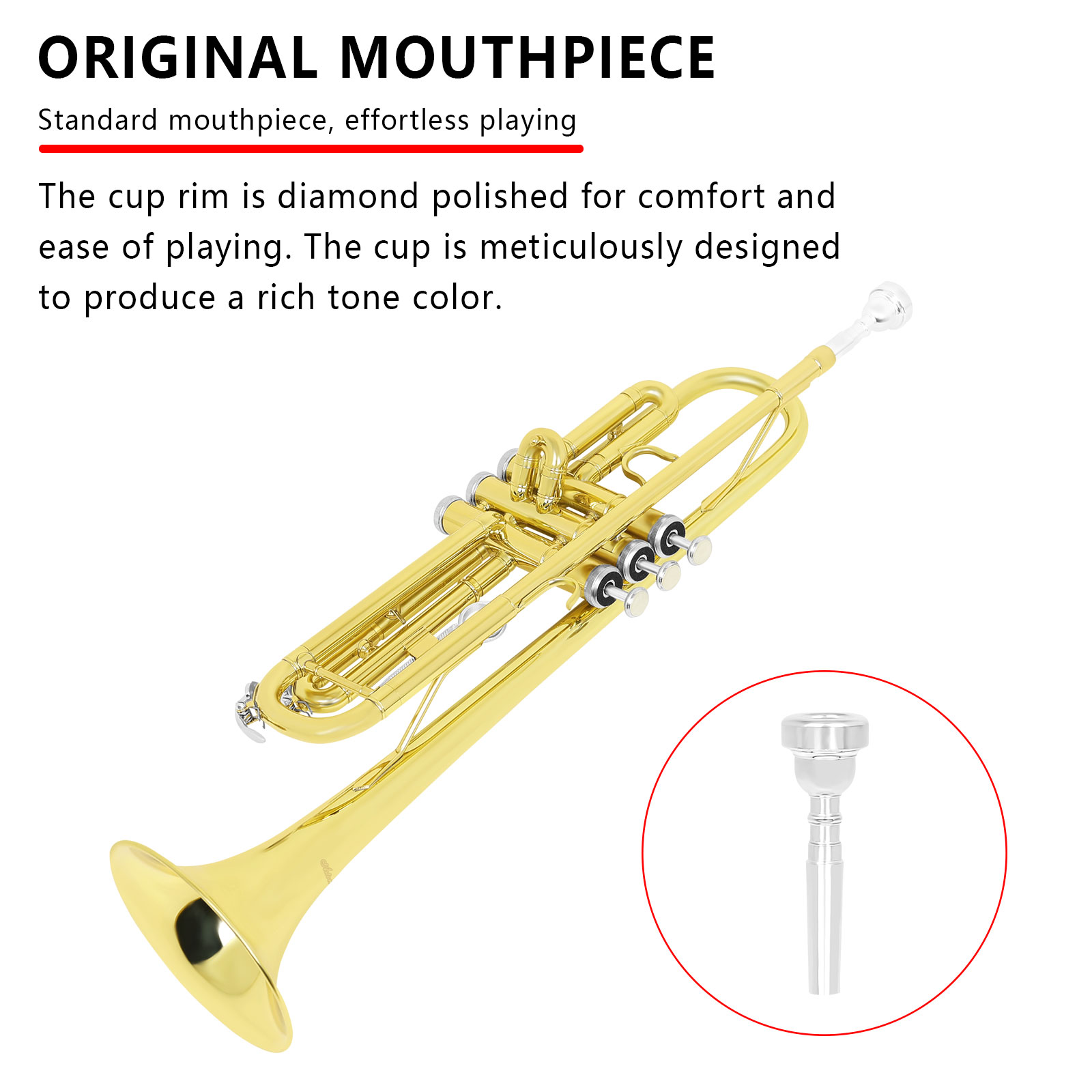    Lackierte Gold-Messing-Tro – Musical Instrument In Orchestra Bewertung und Preis